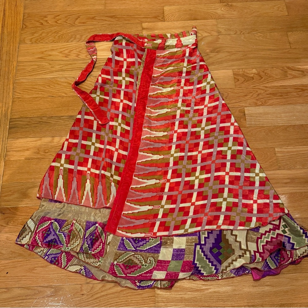 Gorgeous boho style reversible wrap skirt